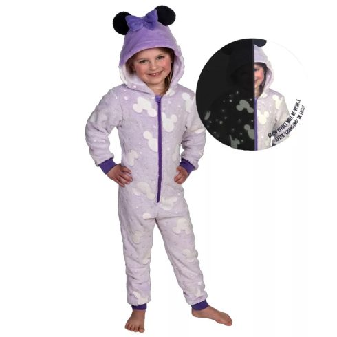 Disney Minnie gyerek hosszú pizsama, sötétben világító 110/116cm