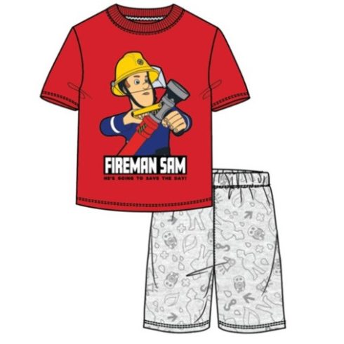 Sam a tűzoltó gyerek rövid pizsama 98/104cm