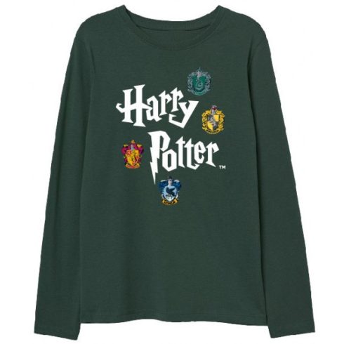 Harry Potter gyerek hosszú ujjú póló zöld 4év