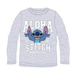   Disney Lilo és Stitch, A csillagkutya Athletic Grey gyerek hosszú póló, felső 3 év / 98 cm