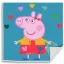 Peppa malac Hearts Mágikus Kéztörlő arctörlő, törölköző 30x30cm