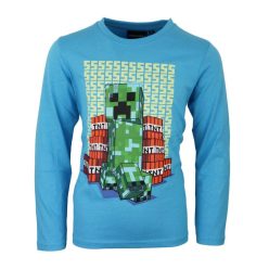   Minecraft sötétben világító gyerek hosszú ujjú póló, felső 12 év
