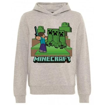 Minecraft gyerek pulóver szürke 10év