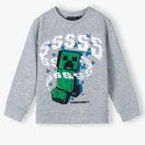 Minecraft Grey dječji pulover 10 godina / 140 cm