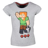   Minecraft Grey dječja kratka majica, gornji dio 4 godine / 104 cm