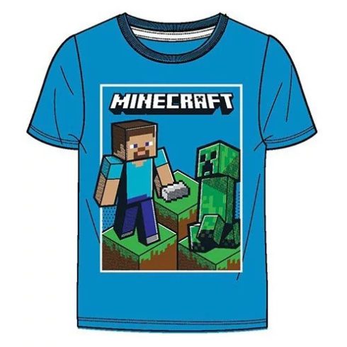 Minecraft gyerek rövid póló kék 6év 