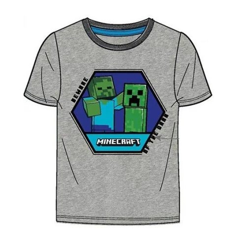 Minecraft gyerek rövid póló felső grey 12év