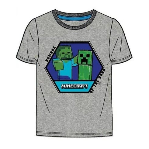 Minecraft gyerek rövid póló felső grey 8év