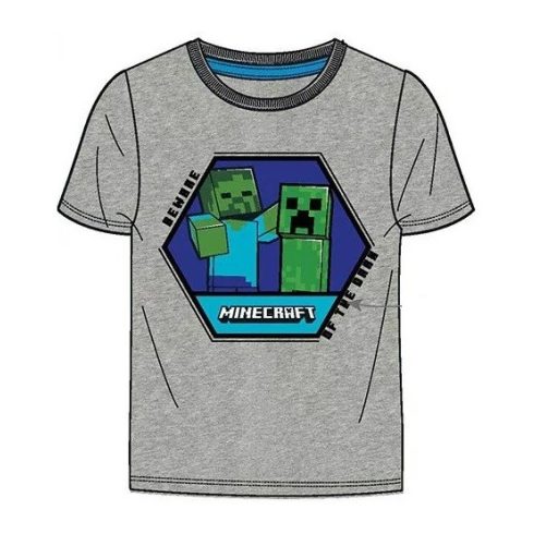 Minecraft gyerek rövid póló felső grey 9év