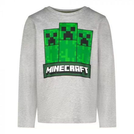 Minecraft gyerek hosszú ujjú póló felső szürke trió 10év