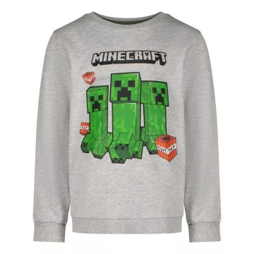 Minecraft gyerek pulóver grey 9év