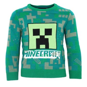 Minecraft gyerek kötött pulóver 9év