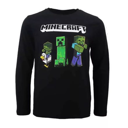 Minecraft gyerek hosszú ujjú póló felső creeper dark 12 év