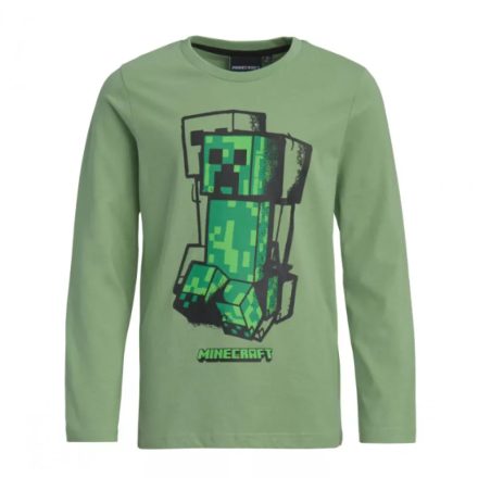 Minecraft gyerek hosszú ujjú póló Creeper zöld 6 év