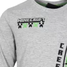 Minecraft Create Grey gyerek hosszú ujjú póló, felső 9 év / 134 cm