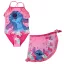 Disney Lilo és Stitch, A csillagkutya Pink gyerek fürdőruha és sarong szett 5 - 6 év / 110 - 116 cm