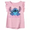 Disney Lilo és Stitch, A csillagkutya Tiny Smile Light Pink gyerek rövid póló, felső 4 év / 104 cm