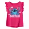 Disney Lilo és Stitch, A csillagkutya Tiny Smile Pink gyerek rövid póló, felső 4 év / 104 cm