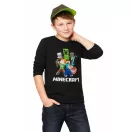 Minecraft Battle Black gyerek hosszú ujjú póló, felső 8 év / 128 cm