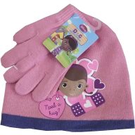   Disney Doc McStuffins Hug Pink Disney Dr. Pliši dječja kapa + rukavice set 54 cm