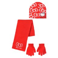 Hello Kitty Bow Red dječji set kapa + šal + rukavice 54 cm