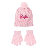   Barbie Light Pink set dječje kape i rukavica sa šljokicama 52 cm