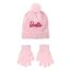 Barbie Light Pink set dječje kape i rukavica sa šljokicama 52 cm