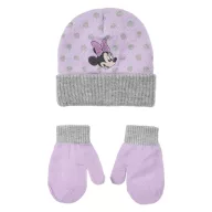 Disney Minnie Dots Purple baba sapka + kesztyű szett 50 cm