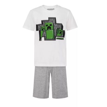 Minecraft gyerek rövid pizsama szürke 10év