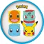 Pokémon Original Team csúszásmentes micro lapostányér