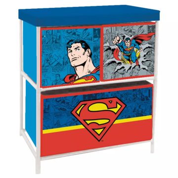 Superman játéktároló állvány 3 rekeszes 53x30x60cm