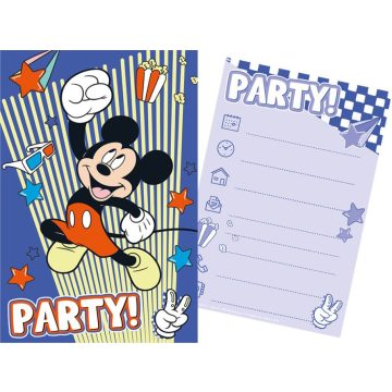 Disney Mickey party meghívó 5 db-os