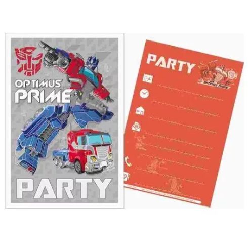 Transformers party meghívó