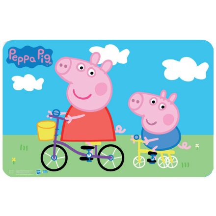 Peppa malac tányéralátét bicikli