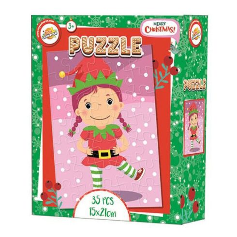 Karácsony manó puzzle 35 db-os