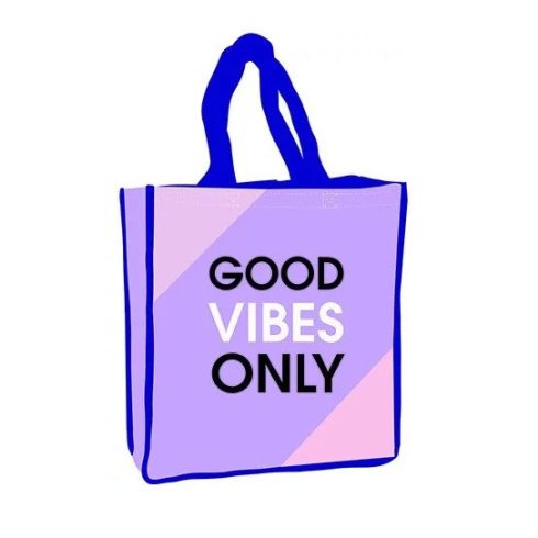Good Vibes shopping bag 34cm