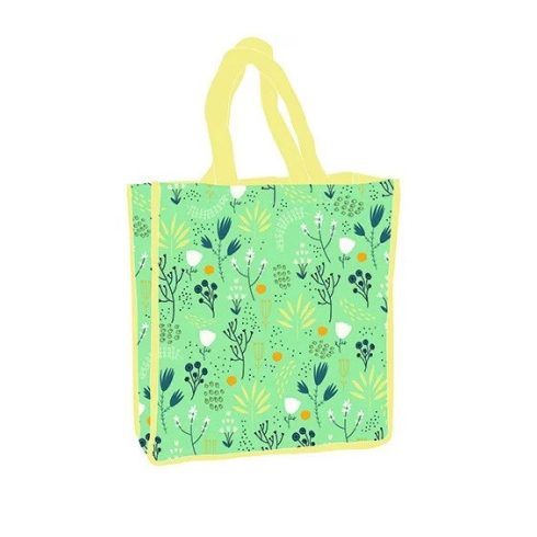 Virág green shopping bag 34cm