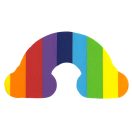 Šareno Adornment Oblik pjene 'Duga' 12 kom.