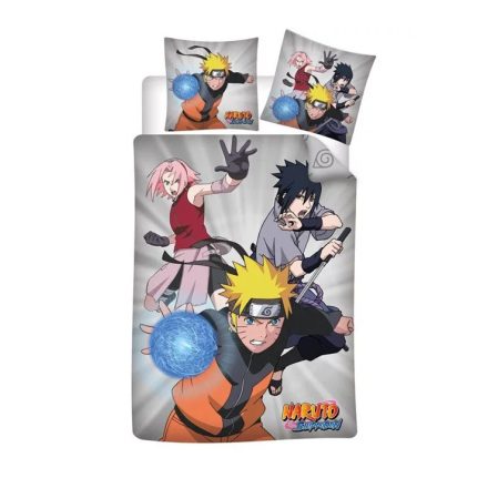 Naruto ágyneműhuzat 140x200cm 63x63cm microfibre (szürke)