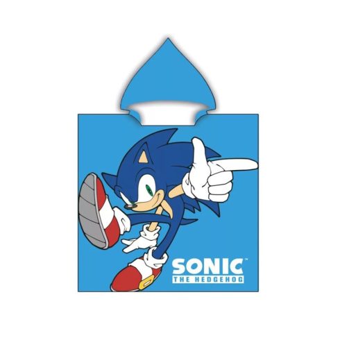 Sonic a sündisznó poncsó törölköző 55x110cm (Fast Dry)