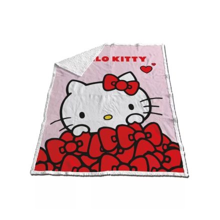 Hello Kitty sherpa takaró 130x170 cm (Bow)