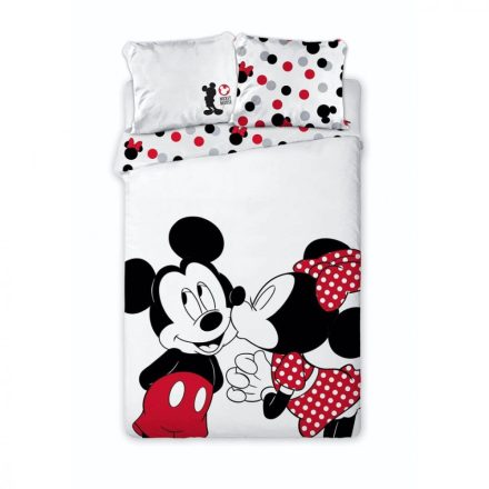 Disney Minnie Mickey love ágyneműhuzat 140x200cm 63x63cm microfibre