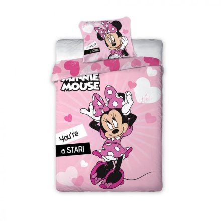 Disney Minnie ágyneműhuzat 140x200cm 63x63cm microfibre (star)