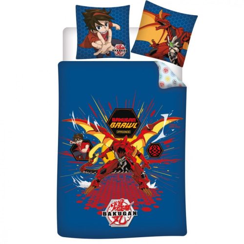 Bakugan ágyneműhuzat 140x200cm 63x63cm microfibre