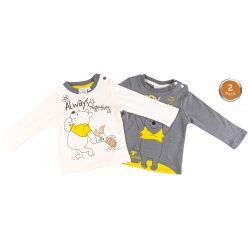 Disney Micimackó baba póló felső 2 db-os sárga 62/68cm