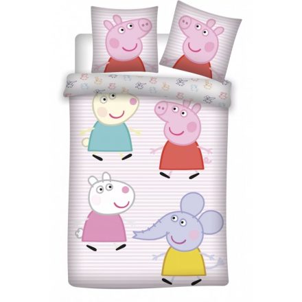 Peppa malac ovis ágyneműhuzat csíkos 100x135cm 40x60cm