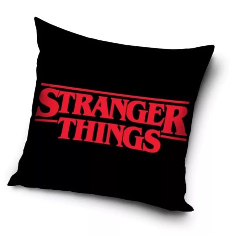 Stranger Things párnahuzat 40x40 cm fekete