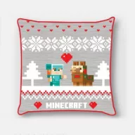 Minecraft Holiday Božićna navlaka za jastuk 40x40 cm Velur
