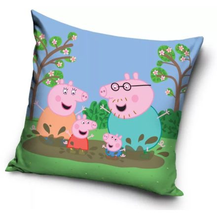 Peppa malac párnahuzat mud 40x40cm (velúr)