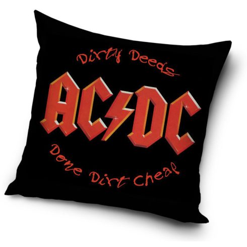 AC/DC párna, díszpárna 40x40 cm fekete